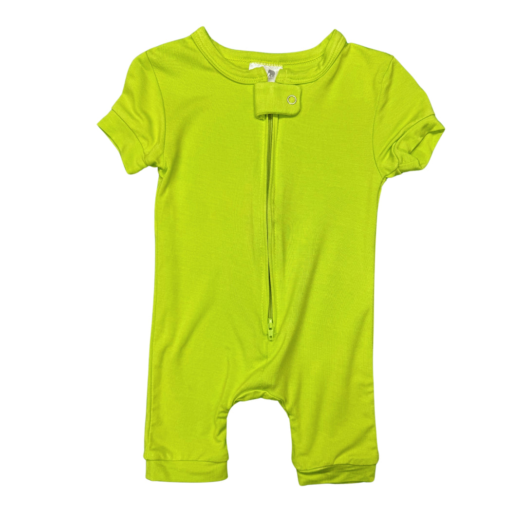 Baby Bamboo Zip Front One - Piece Shortie - Pink Elephant Brands