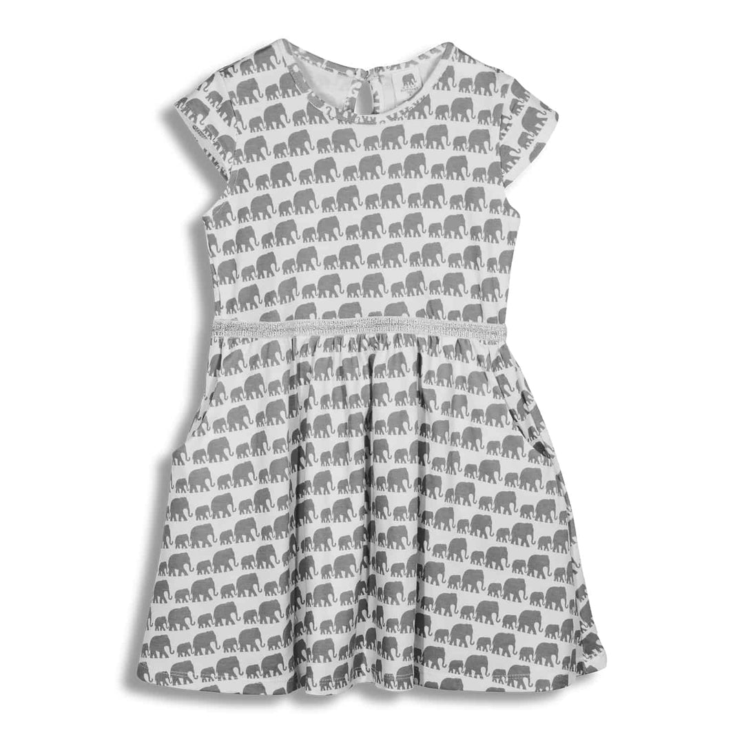 Short Sleeve Twirl Dress with Pockets - Pink Elephant Brands