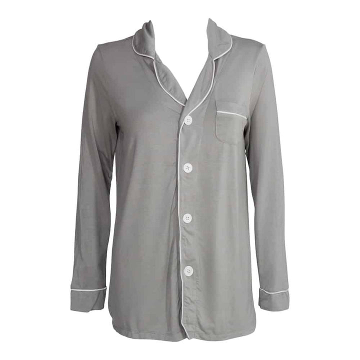 Ladies Button Down Pajama Top - Pink Elephant Brands
