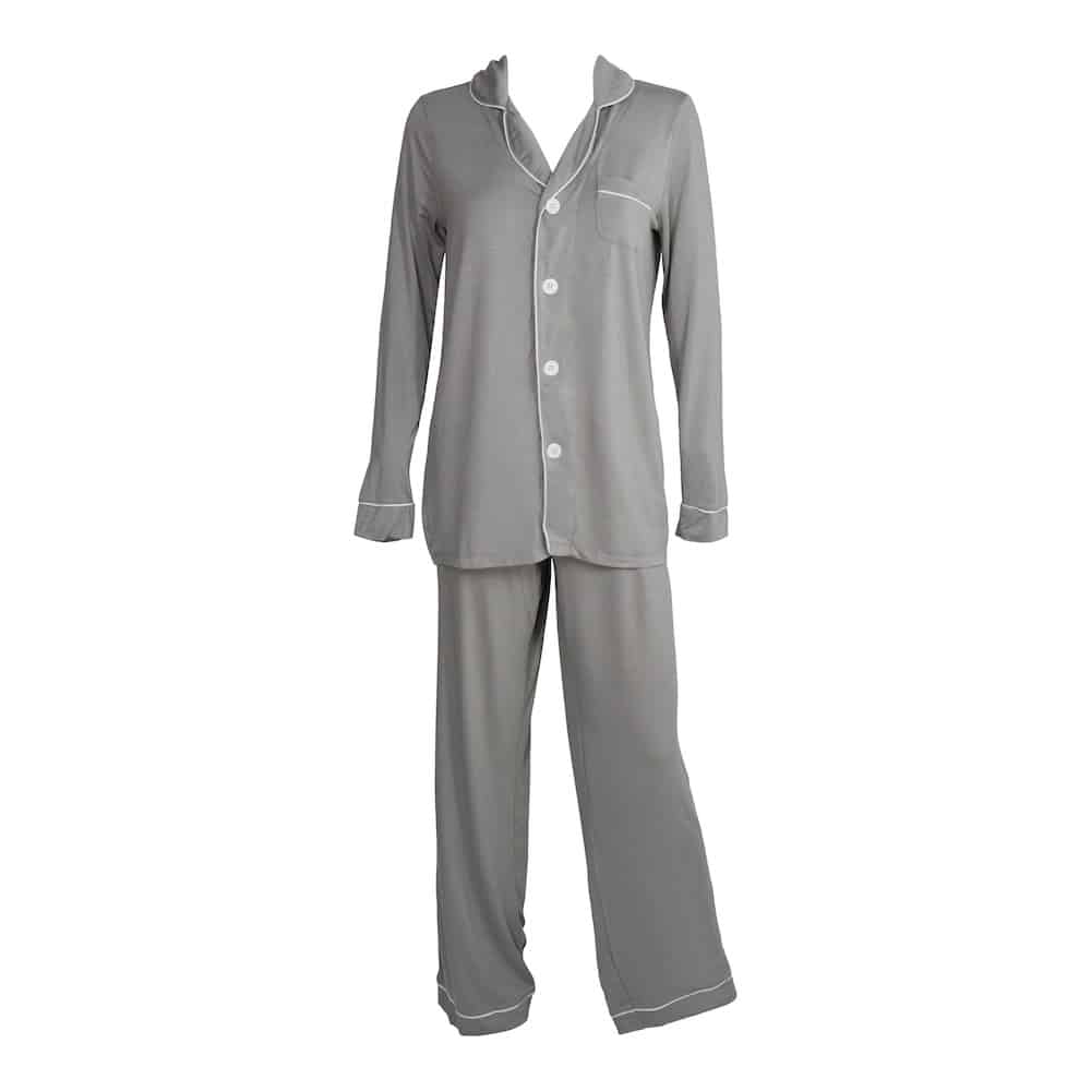 Ladies Button Down Pajama Top - Pink Elephant Brands