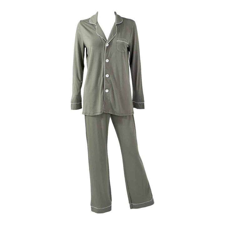 Ladies Button Down Pajama Top - Pink Elephant Brands