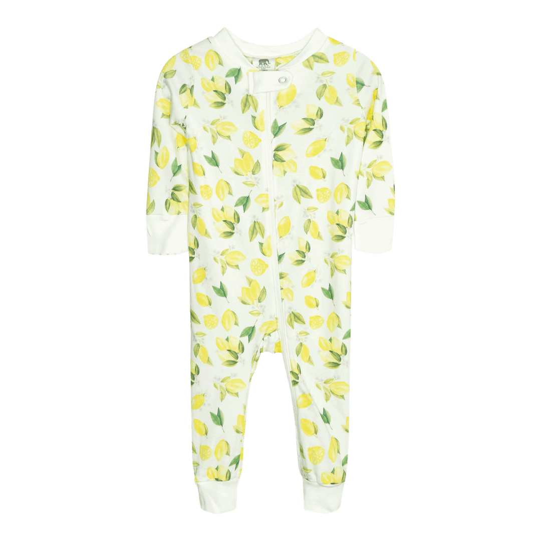 Full Zip Footless Pajama - Pink Elephant Brands