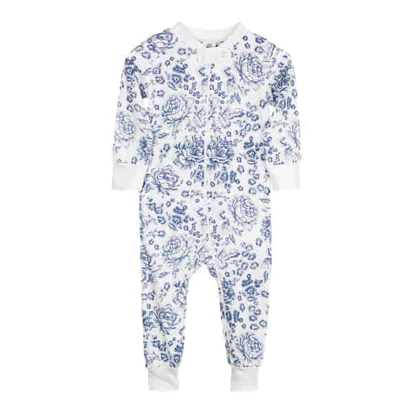 Full Zip Footless Pajama - Pink Elephant Brands