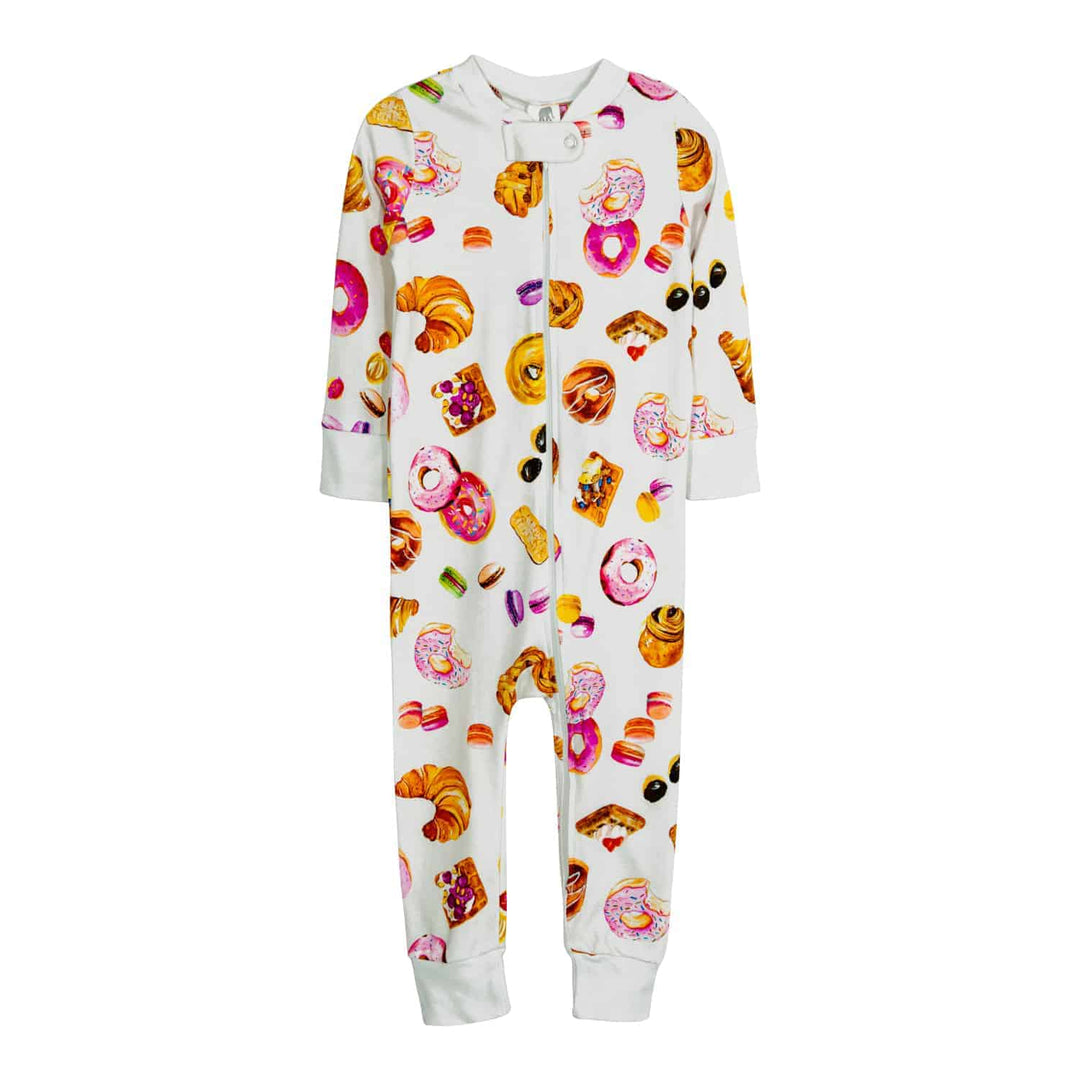 Full Zip Footless Pajama - Pink Elephant Brands