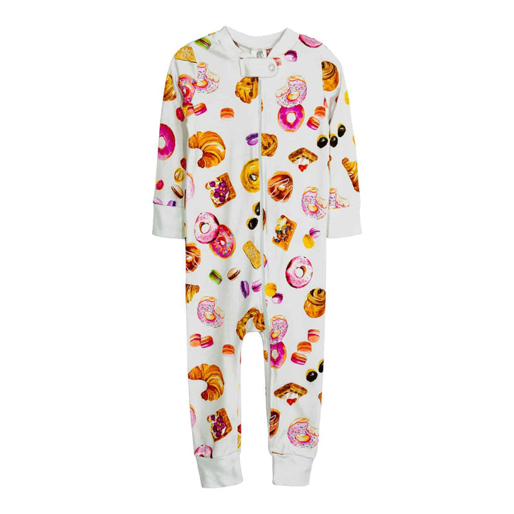 Full Zip Footless Pajama - Pink Elephant Brands