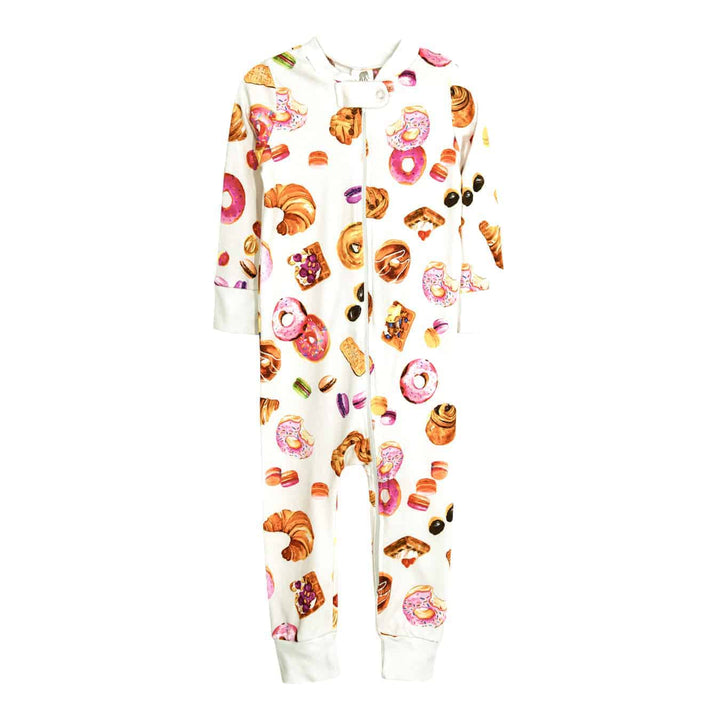 Full Zip Footless Pajama - Pink Elephant Brands
