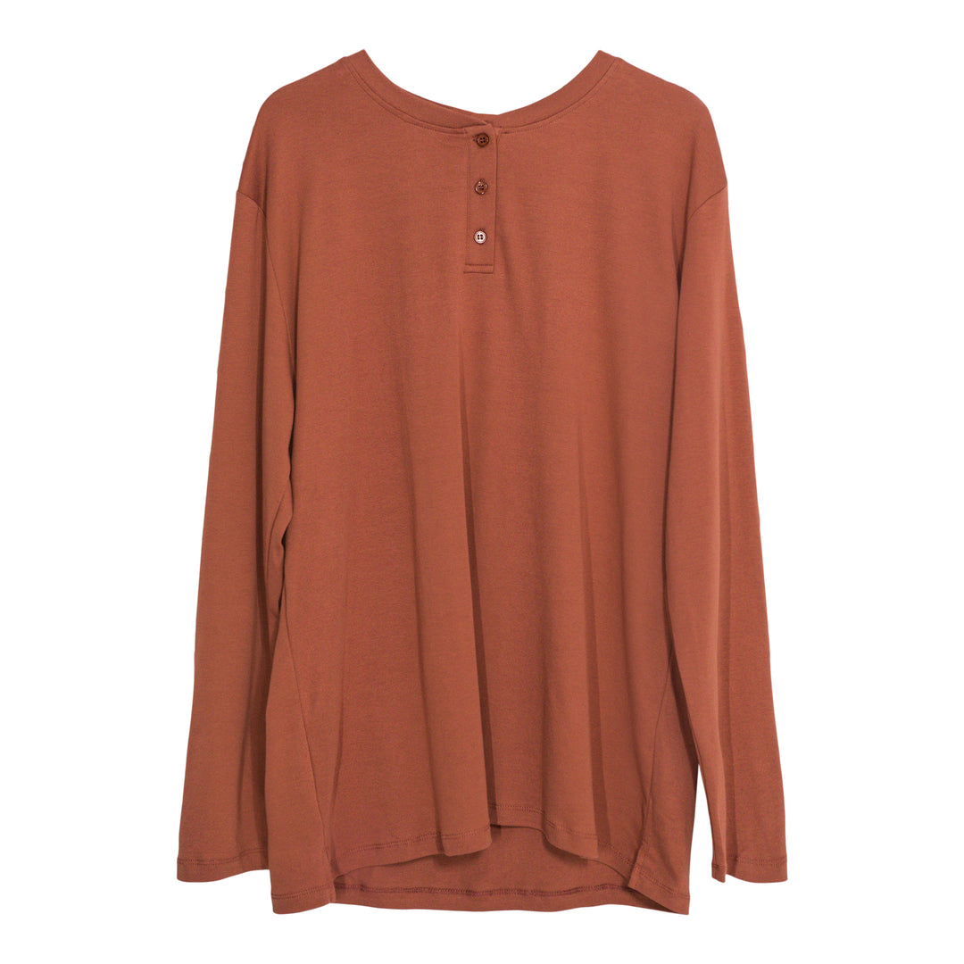 Men's Cotton Henley Sleepshirt - Pink Elephant Brands