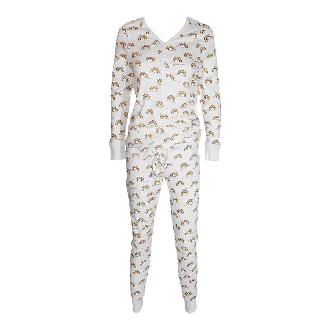 Womens Jogger/Henley Pajama Set