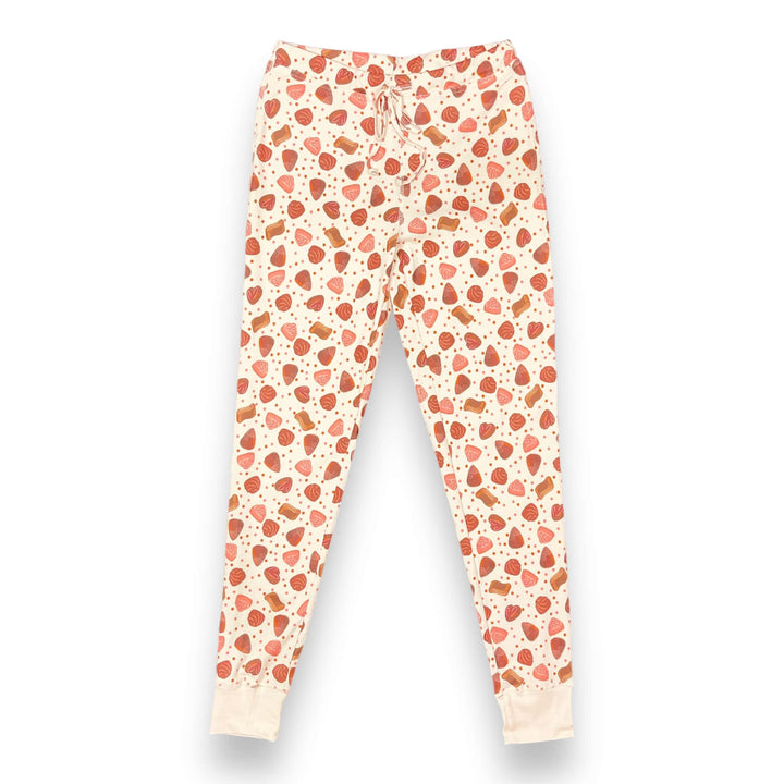 Womens Jogger &amp; Henley Pajama Set - Pink Elephant Brands