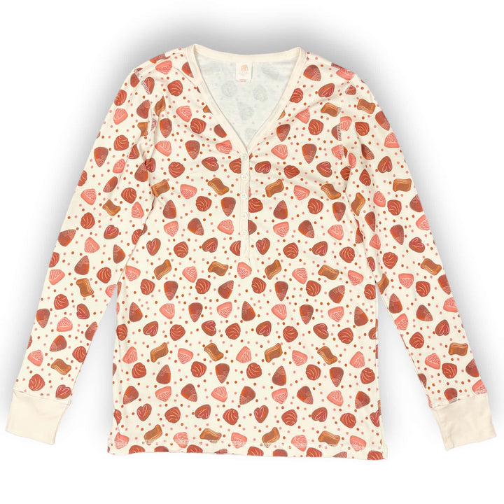 Womens Jogger &amp; Henley Pajama Set - Pink Elephant Brands