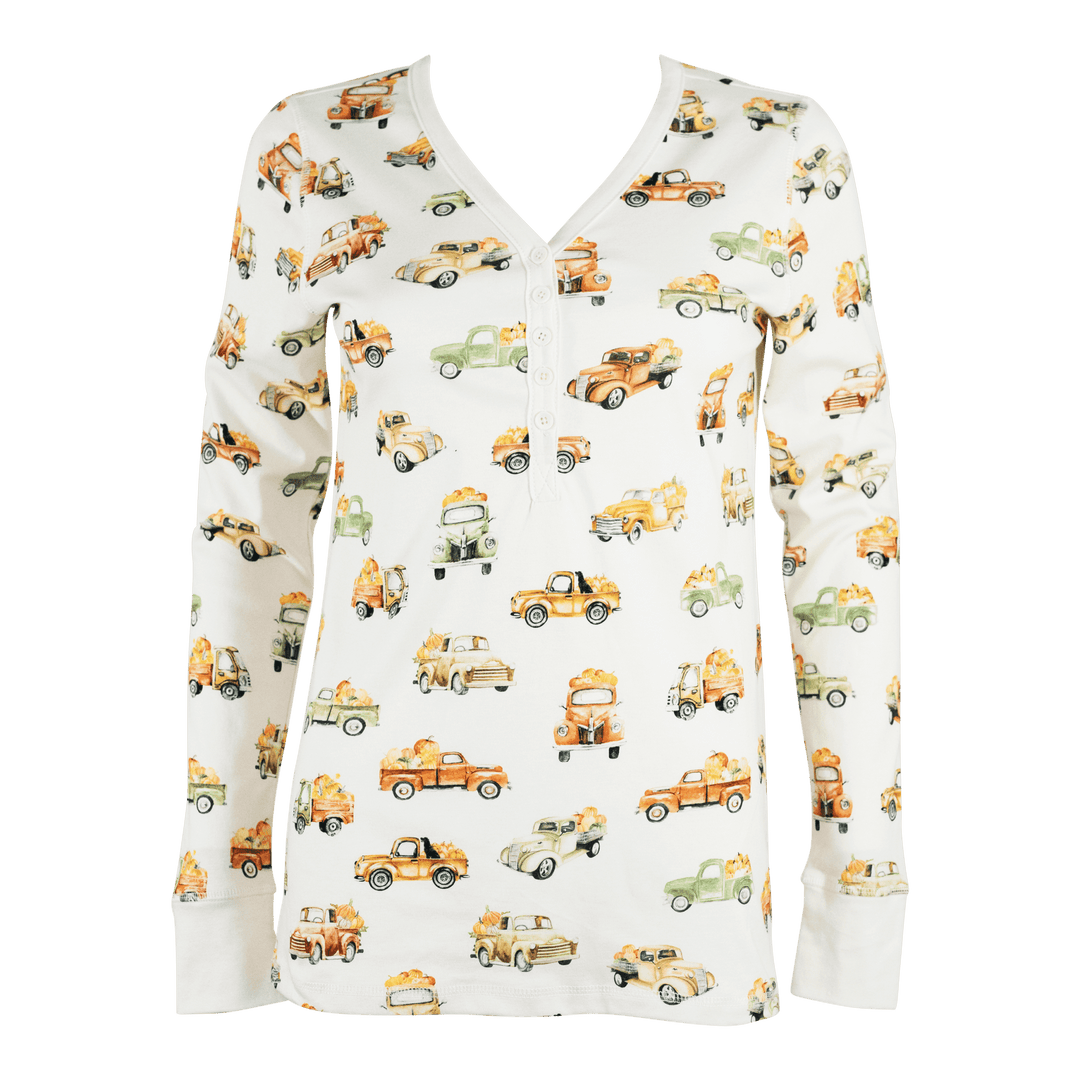 Womens Jogger/Henley Pajama Set - Pink Elephant Brands