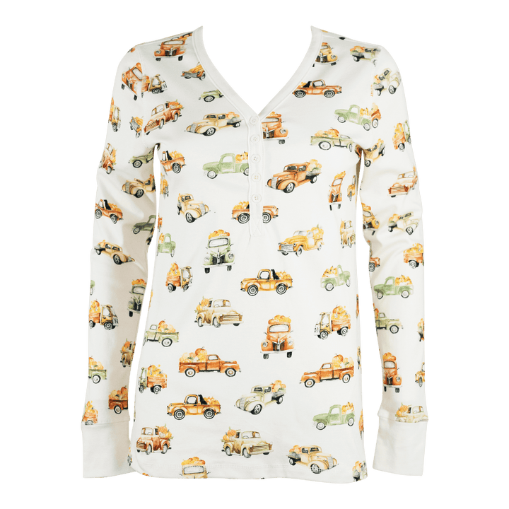 Womens Jogger/Henley Pajama Set - Pink Elephant Brands