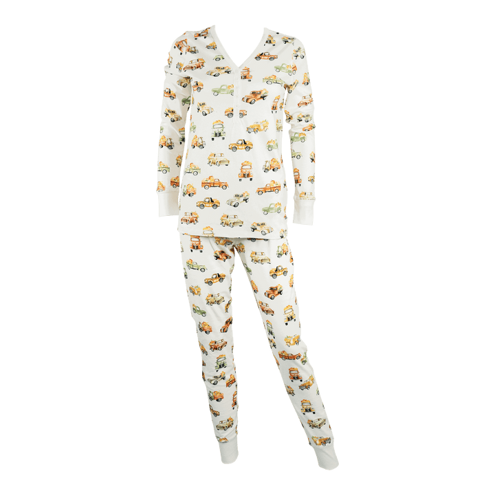 Womens Jogger/Henley Pajama Set - Pink Elephant Brands