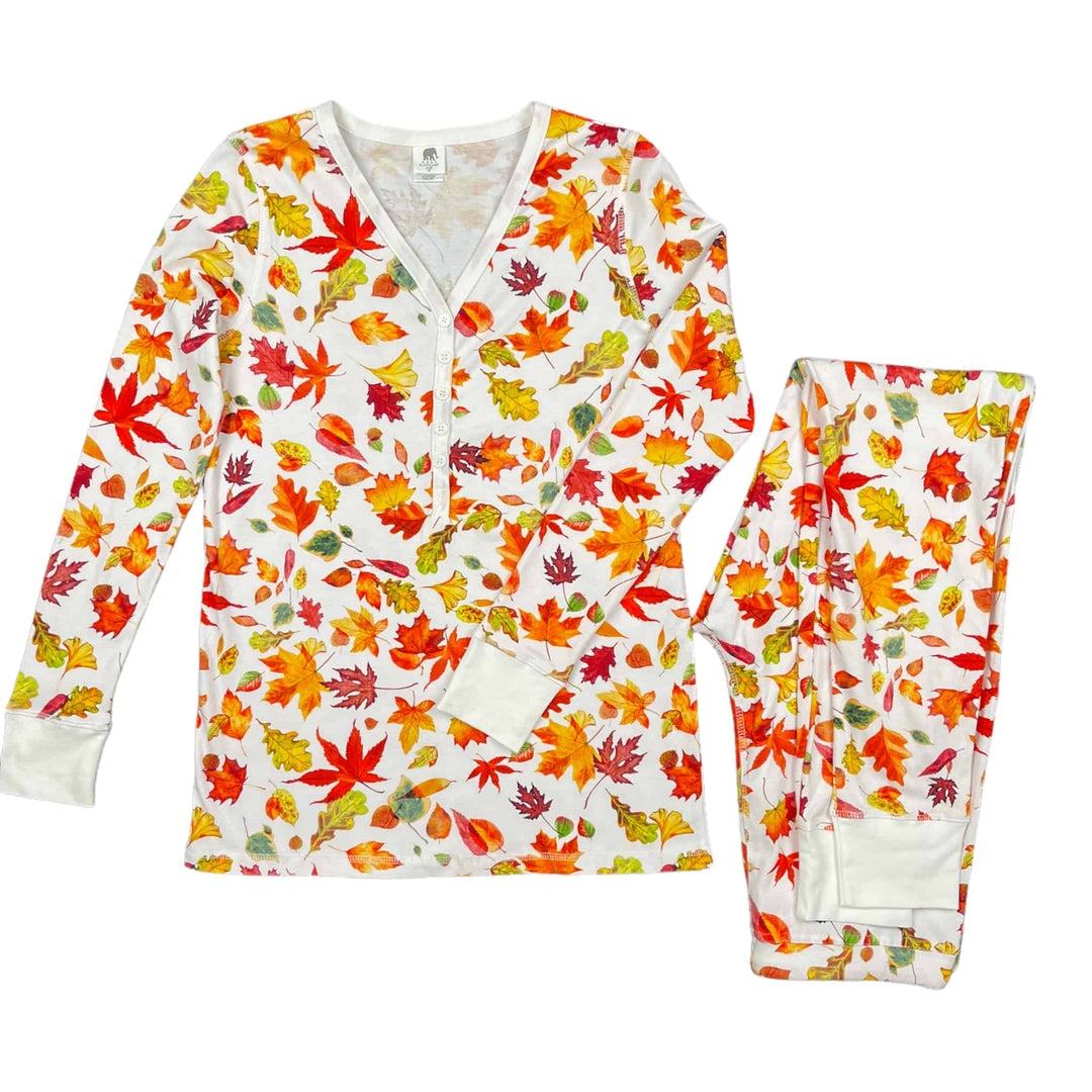 Womens Jogger & Henley Pajama Set - Pink Elephant Brands