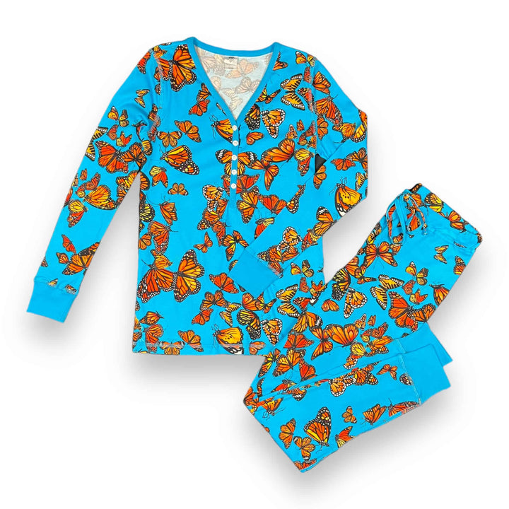 Womens Jogger &amp; Henley Pajama Set