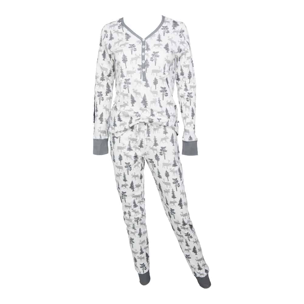 Womens Jogger/Henley Pajama Set - Pink Elephant Brands