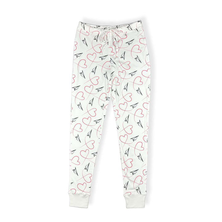 Womens Jogger &amp; Henley Pajama Set - Pink Elephant Brands