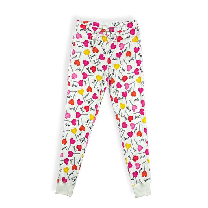 Womens Jogger &amp; Henley Pajama Set - Pink Elephant Brands