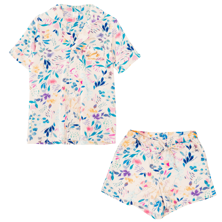 2 - pc short sleeve/short womens pj set - Pink Elephant Brands