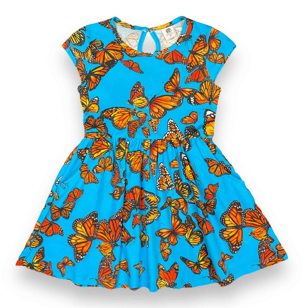 Short Sleeve Twirl Dress with Pockets - Pink Elephant Brands