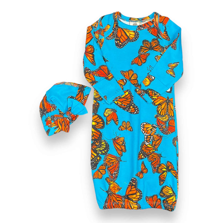 Layette Gown with Bow Cap Set
