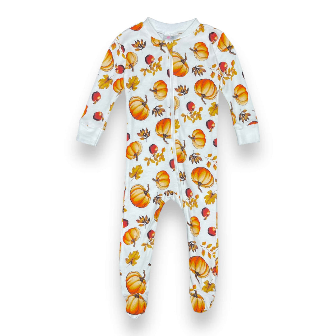 Full Zip Footed Pajama - Pink Elephant Brands
