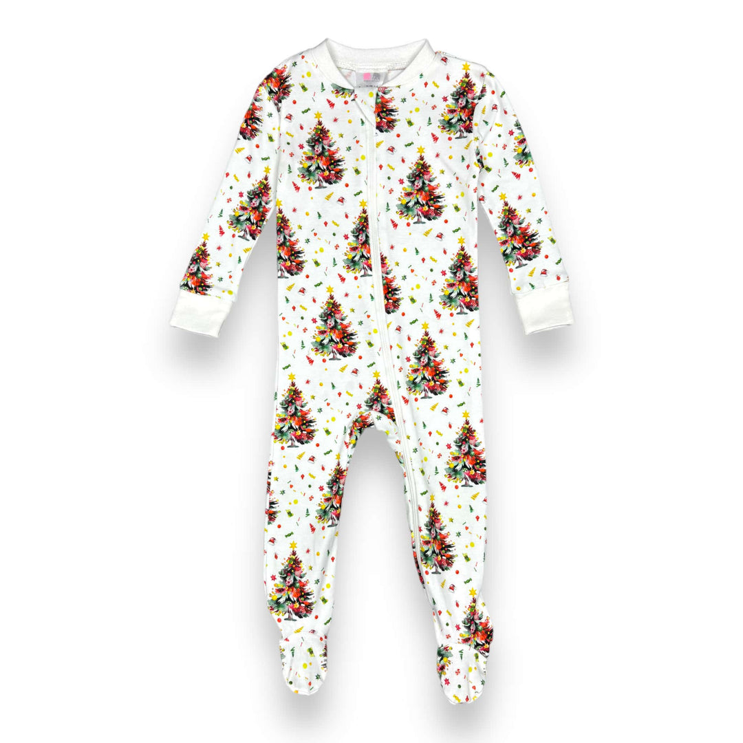 Full Zip Footed Pajama - Pink Elephant Brands