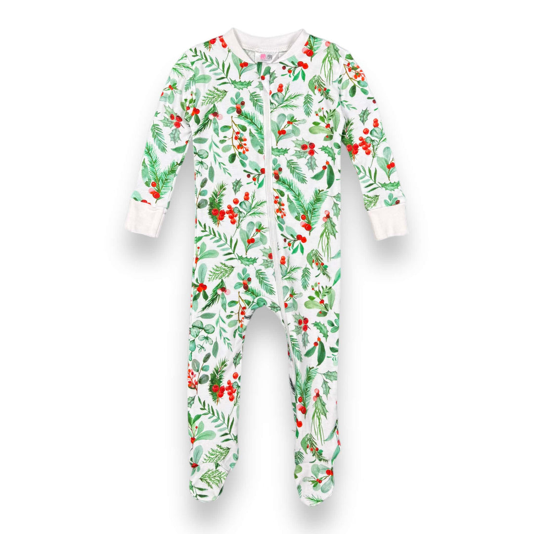 Full Zip Footed Pajama - Pink Elephant Brands