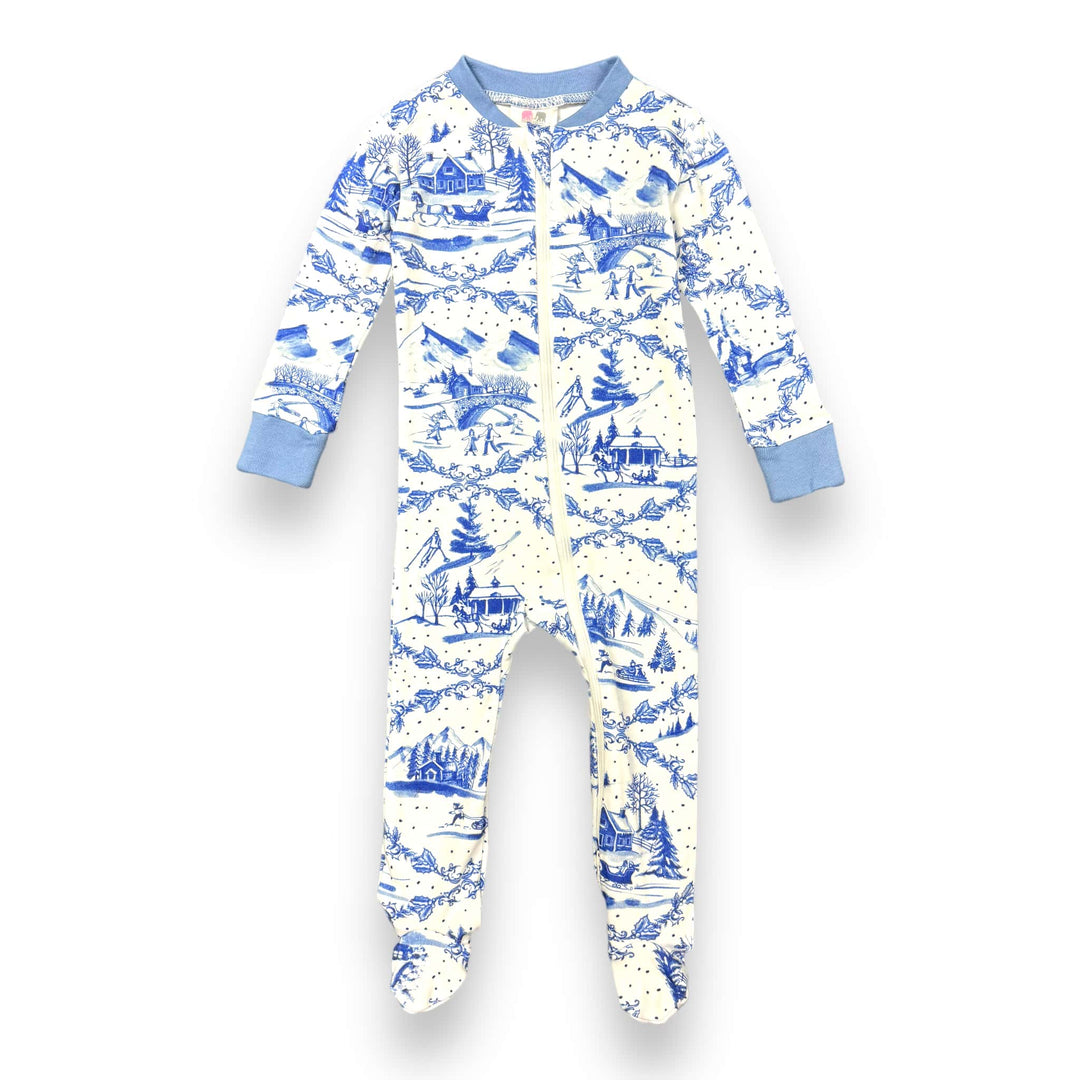 Full Zip Footed Pajama - Pink Elephant Brands