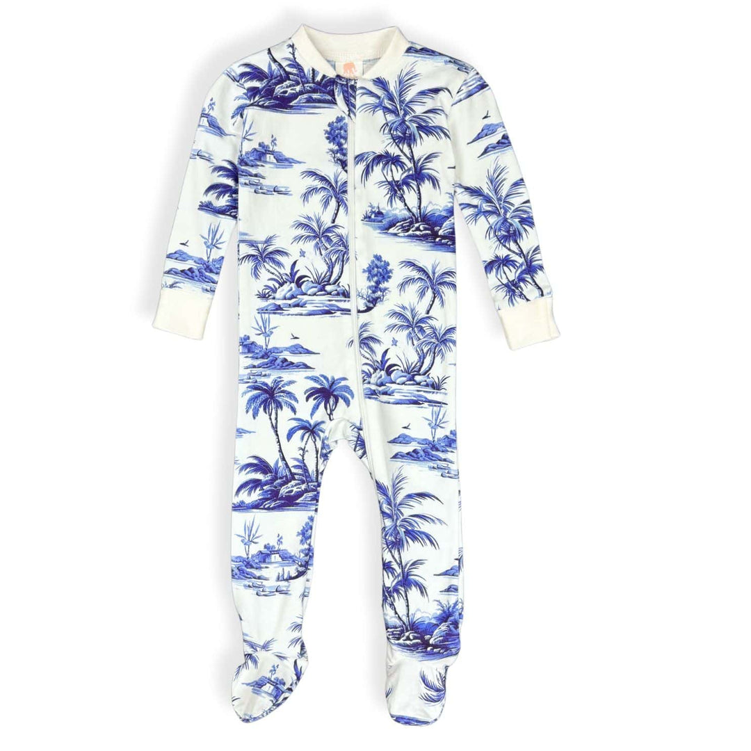 Organic Cotton Full Zip Footed Pajama