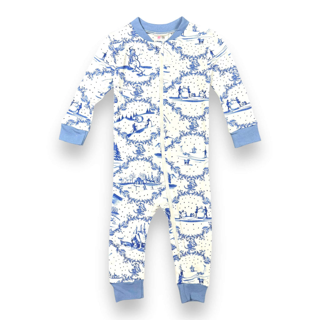 Full Zip Footless Pajama - Pink Elephant Brands