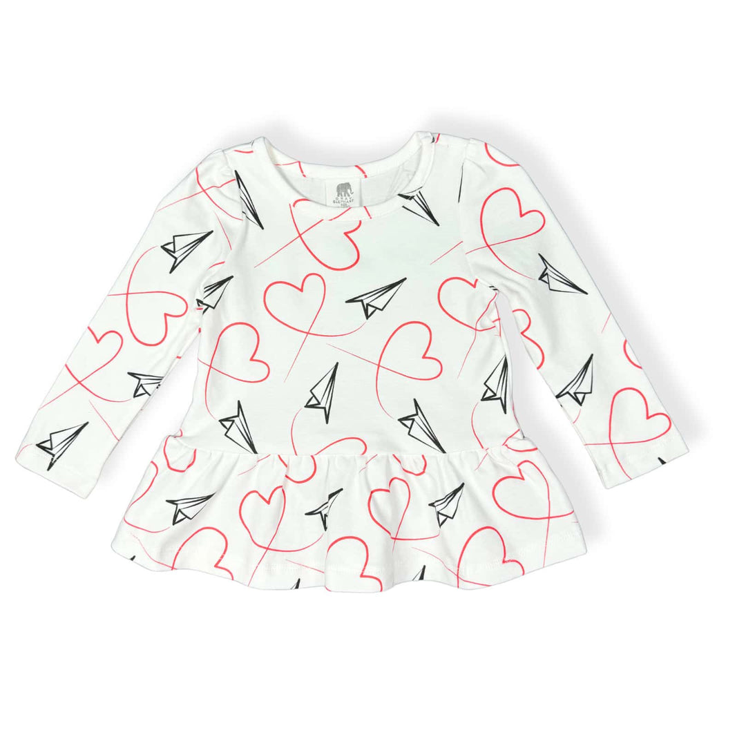 Baby Pepulum Top with Leggings Outfit