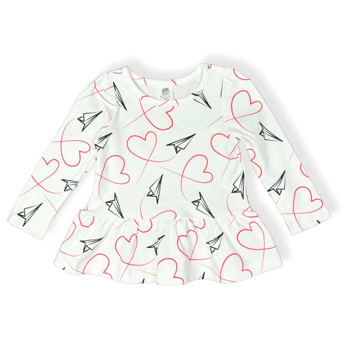 Baby Pepulum Top with Leggings Outfit