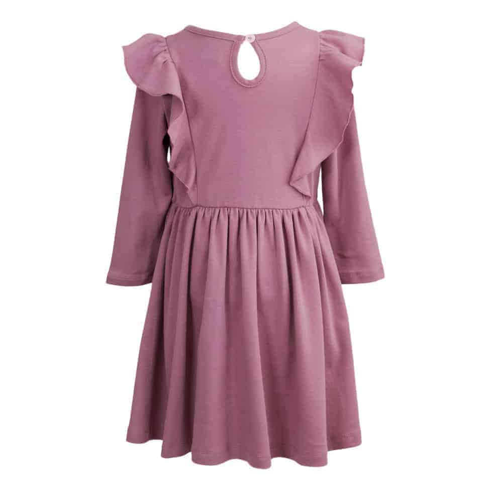 Long Sleeve Flutter Twirl Dress - Pink Elephant Brands