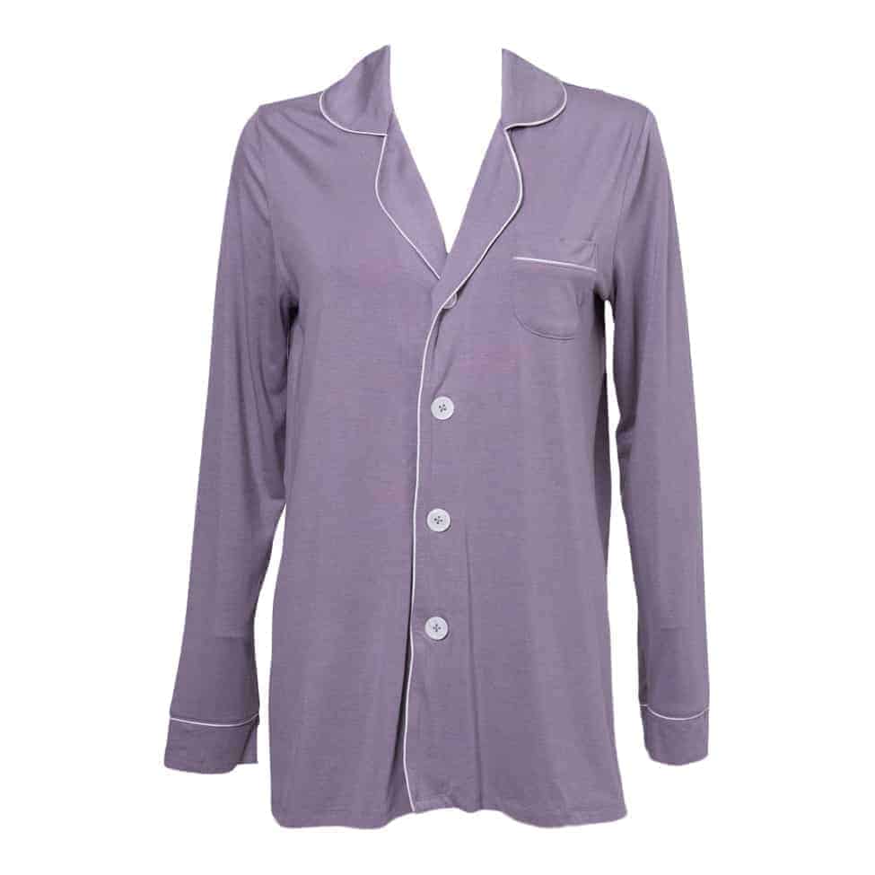 Ladies Button Down Pajama Top - Pink Elephant Brands